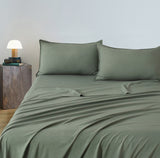 CLEVERPOLLY VINTAGE WASHED MICROFIBRE SHEET SET SINGLE SEAFOAM