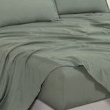 CLEVERPOLLY VINTAGE WASHED MICROFIBRE SHEET SET SINGLE SEAFOAM