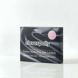 CLEVERPOLLY TWIN PACK SATIN PILLOWCASES WHITE