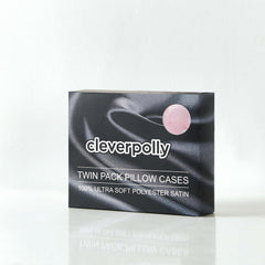 CLEVERPOLLY TWIN PACK SATIN PILLOWCASES WHITE