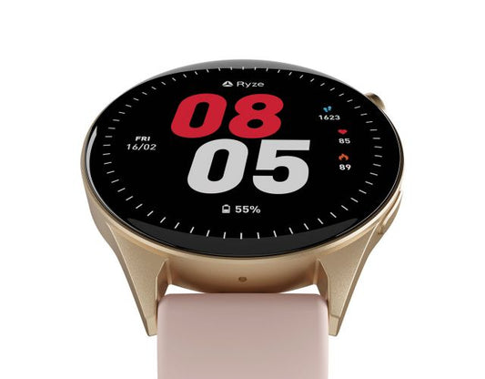 Ryze Wave Smart Watch Pink & White