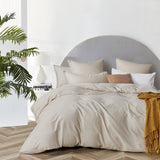GIOIA CASA VINTAGE WASHED COTTON QUILT COVER SET SINGLE CHARCOAL
