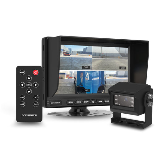 PARKMATE 7.0" AHD QUAD DISPLAY MONITOR PACK 4 CAMERA INPUT INCLUDING AHD CAMERA WITH 10M CABLE