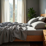 ROYAL COMFORT 2000TC BAMBOO COOLING SHEET SET 3 PIECE - MID GREY - KING