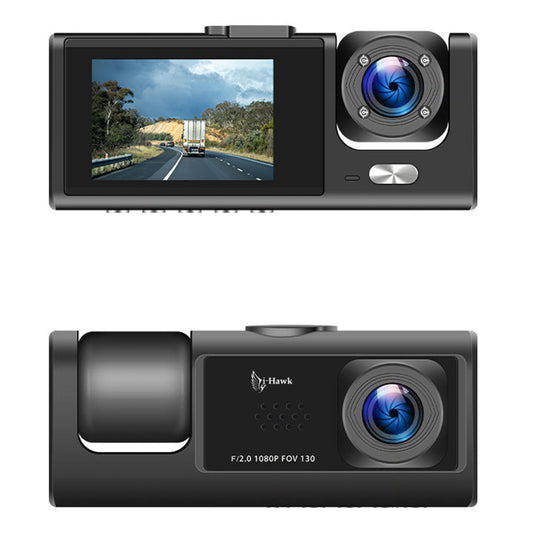 I-HAWK DEFENDER DUAL DASH CAMERA - BLACK