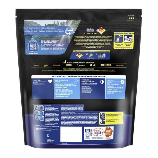 FINISH QUANTUM ULTIMATE PRO POWERBALL DISHWASHING TABLETS LEMON SPARKLE PK65