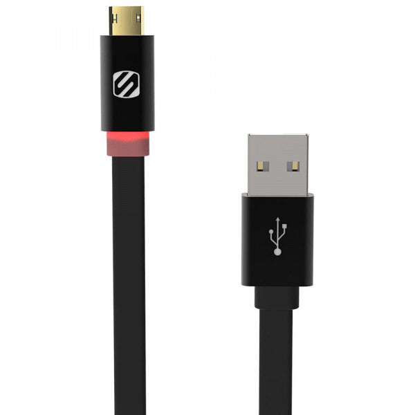 SCOSCHE CHARGE & SYNC REVERSIBLE CABLE W/LED - 3FT (BLACK)