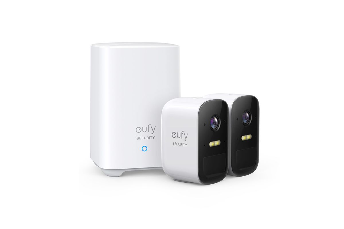 EUFY SECURITY CAM 2C PRO 2K SECURITY KIT 2PACK PLUS HOMEBASE2 UNIT (C-GRADE-REFURB)