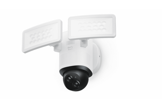 eufy Security Floodlight Camera E340 Wired, Dual Camera, 360° Pan and Tilt, 2,000 Lumens