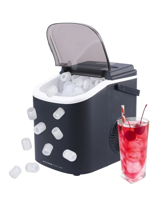 KITCHEN COUTURE COMPACT BENCHTOP ICE MAKER 1.2L - BLACK