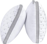 GIOIA CASA LUXURY BAMBOO COOLING TWIN PACK PLUSH PILLOWS WITH 2 BONUS QUILTED WATERPROOF PILLOW PROTECTORS