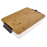 FARBERWARE SNACKLEBOX BAMBOO BOARD AND STORAGE BOX 30X40.5CM
