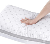 GIOIA CASA LUXURY BAMBOO COOLING TWIN PACK PLUSH PILLOWS WITH 2 BONUS QUILTED WATERPROOF PILLOW PROTECTORS