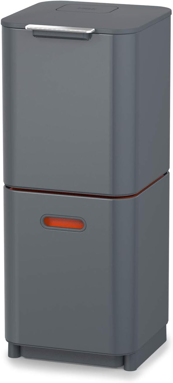 JOSEPH JOSEPH Totem Compact 40L Waste Separation and Recycling Bin - Graphite