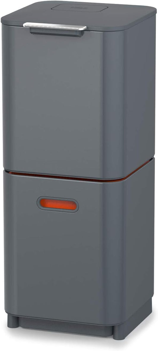 JOSEPH JOSEPH Totem Compact 40L Waste Separation and Recycling Bin - Graphite