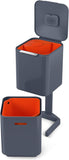 JOSEPH JOSEPH Totem Compact 40L Waste Separation and Recycling Bin - Graphite