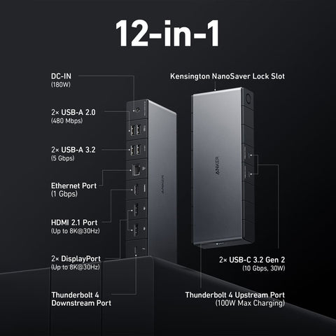 Anker 778 12-in-1 Thunderbolt 4 Docking Station