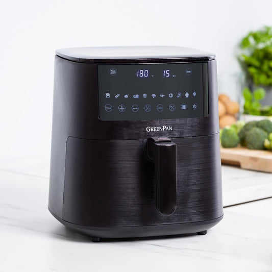 GREENPAN BISTRO CERAMIC AIRFRYER 7.2L WITH REMOVABLE BASKET BLACK