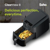 SOHO 8 L SLIM AIR FRYER WITH SEE THROUGH WINDOW AND TOUCH CONTROL