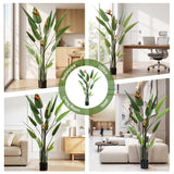 Artiss 150cm Artificial Bird of Paradise Plant with Flowers Realistic Leaves for Home Office Decor