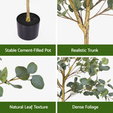 Artiss 180cm Artificial Eucalyptus Tree with Realistic Textured Leaves for Indoor Home Office Decor