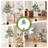 Artiss 180cm Artificial Eucalyptus Tree with Realistic Textured Leaves for Indoor Home Office Decor