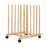 Artiss Wooden Art Drying & Canvas Storage Rack with Caster Wheels for Studio,Galleries,Classroom