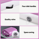 Everfit 4M Air Track Gymnastics Tumbling Exercise Yoga Mat W/ Pump Inflatable Purple
