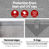 Weisshorn 12ft Caravan Awning Fabric & Privacy Screen RV Roll Out Sun Shade 3.4M