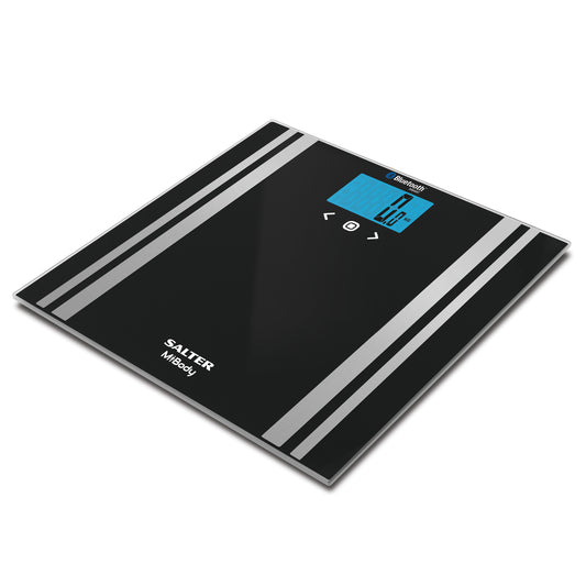 SALTER MIBODY BLUETOOTH ANALYSER BATHROOM SCALE 200KG BLACK