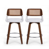 Artiss Wooden Bar Stools Set of 2 Swivel Kitchen Counter Stool Chair 60cm Seat Height
