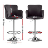 Artiss 3x Bar Stools Counter Chairs Swivel Adjustable Tub PU Leather Brown