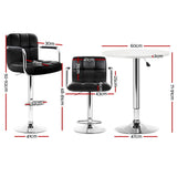 Artiss Bar Table and Stools Set Dining Desk Kitchen Chairs Cafe Pub