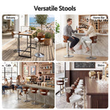 Artiss 2x Bar Stools Counter Chair Kitchen Bentwood Gas Lift PU Leather White