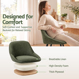 Artiss Bar Stools Set of 4 Linen Upholstered Counter Chairs with Back Padded Seat Green