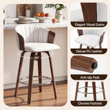 Artiss Wooden Bar Stools Set of 2 Swivel Kitchen Counter Stools Chair 66cm