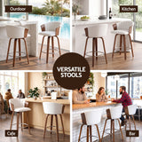 Artiss Wooden Bar Stools Set of 2 Swivel Kitchen Counter Stools Chair 66cm