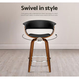 Artiss Bar Stools Set of 3 Kitchen Wooden Bar Stool Dining Chair 65cm