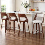 Artiss Wooden Bar Stools Set of 4 Swivel Kitchen Counter Stools Chair 65cm