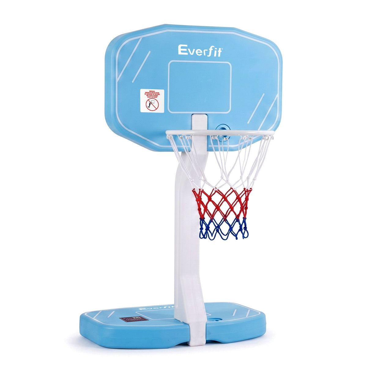 Everfit 2 in 1 Pool Basketball Hoop Volleyball Net Set Water Sports Game Combo Weighted Base Blue