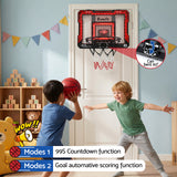 Everfit Mini Basketball Hoop Over Door Indoor LED Scoreboard Kids Set 40x30cm