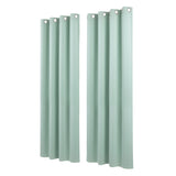 Artiss Blockout Curtains 2X 132x213cm Thermal Insulated Eyelet Drapes Green