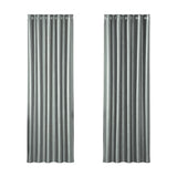 Artiss 2X Blockout Curtains Eyelet 180x213cm Grey Shine