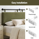 Artiss Wall Mounted Headboard Double Corduroy Upholstered Hanging Bed Head