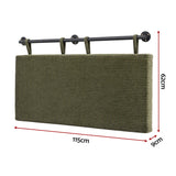 Artiss Wall Mounted Headboard King Single Corduroy Upholstered Hanging Bed Head