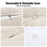 Artiss Headboard Pillow King Wedge Backrest Triangular with 2 Cushions Beige
