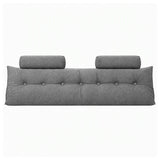 Artiss Headboard Pillow King Wedge Backrest Triangular with 2 Cushions Grey