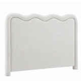 Artiss Boucle Bed Head Queen Size Upholstered Wavy Headboard Beige