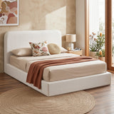 Artiss Queen Bed Frame Boucle Fabric Vacuum Compressed Beds Washable Cover No-Assembly