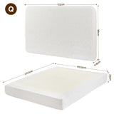 Artiss Queen Bed Frame Boucle Fabric Vacuum Compressed Beds Washable Cover No-Assembly